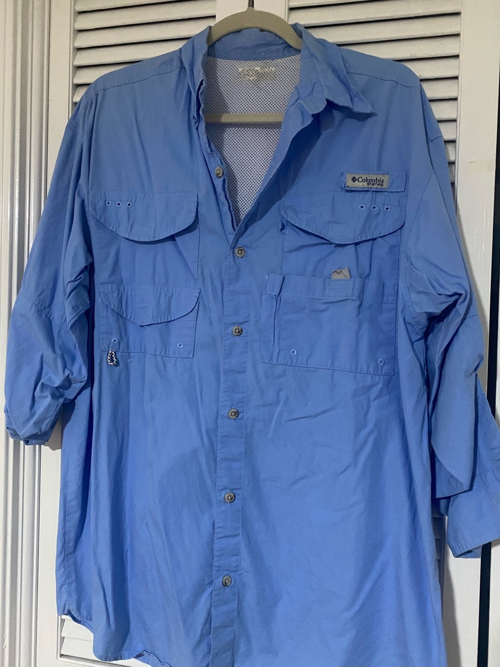 Columbia Men’s Light Blue Fishing Shirt Jacket